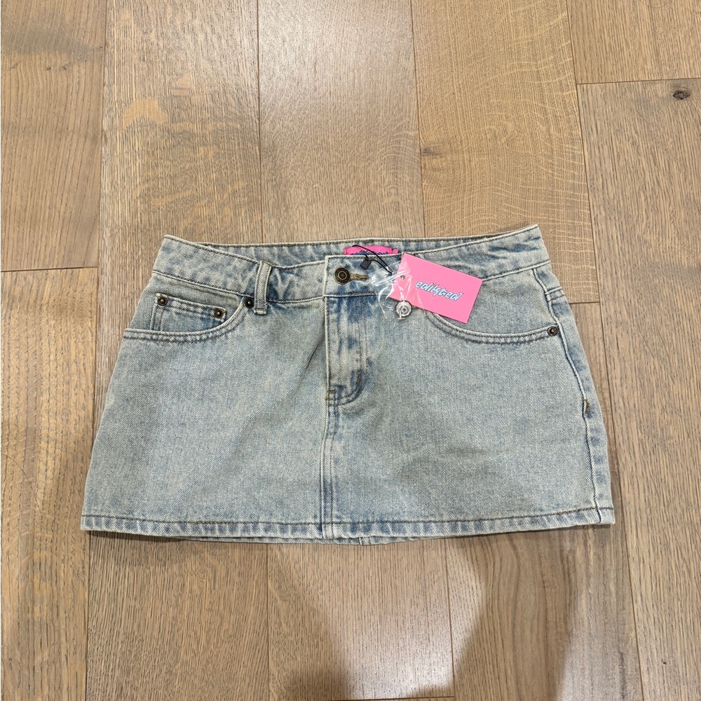 EDIKTED NEW Jean mini skirt